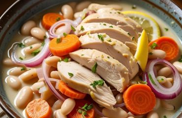 emincé volaille haricots blancs Recette INTERBIO Bretagne
